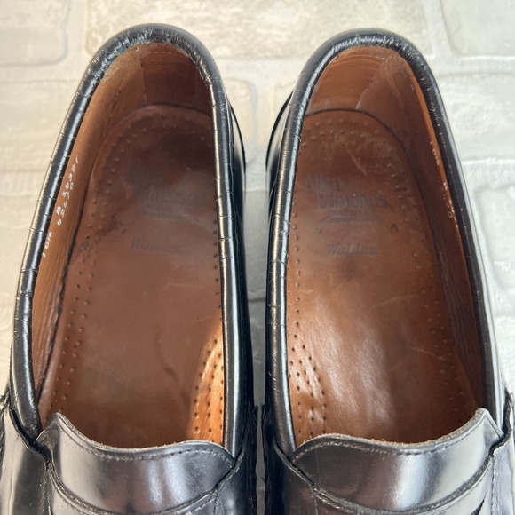 Allen Edmonds Walden Penny Loafers Mens 10.5 B Black Leather‎ Dress Shoes 42470
